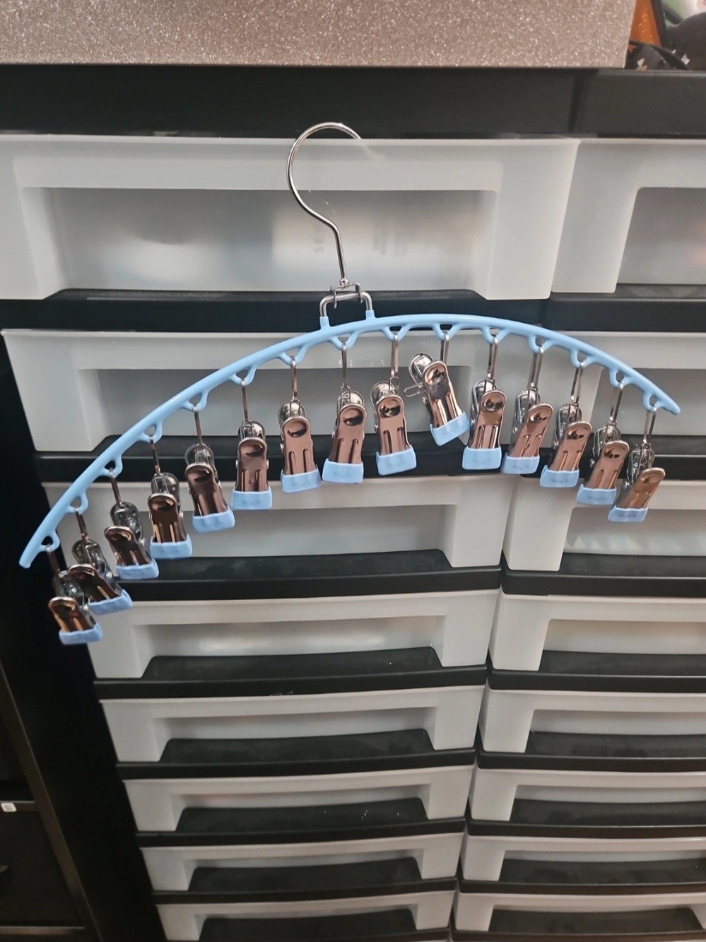 Blue Multi-Clip Hanging Drying Rack - Home Storage & Organization